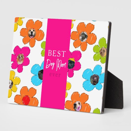 Beste Mama je farbenfrohe Blume FotoCollage Fotoplatte (Seite)