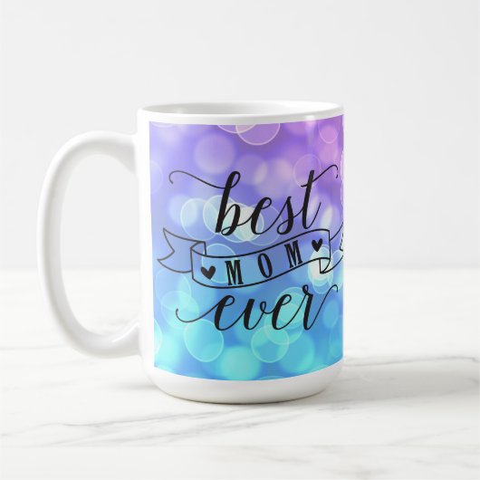 Beste Mama je/farbenfrohe, gesprenkelte Lichter Kaffeetasse (Links)