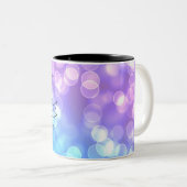 Beste Mama je/farbenfrohe, gesprenkelte Lichter Zweifarbige Tasse (VorderseiteRechts)