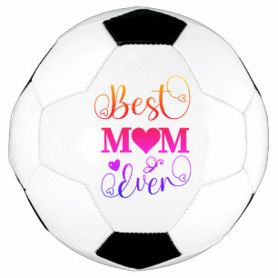Beste Mama je farbenfrohe Ombre Typografie Script Fußball