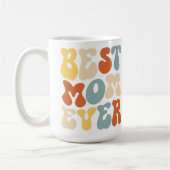 Beste Mama je farbenfrohe Retro Typografie 2 Kaffeetasse (Links)