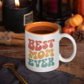 Beste Mama je farbenfrohe Retro Typografie Kaffeetasse
