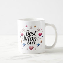 Beste Mama je - Farbenfrohe Sterne & Herzen Klassi