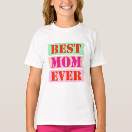 Beste Mama je farbenfrohe Typografie T-Shirt