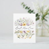 Beste Mama je farbenfrohe Wildblume Mütter Tag Postkarte (Stehend Vorderseite)