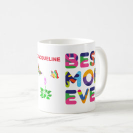 Beste Mama je farbig anpassbar Kaffeetasse