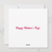 Beste Mama je Feiertagskarte (Rückseite)