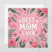 Beste Mama je Feiertagskarte (Vorne/Hinten)