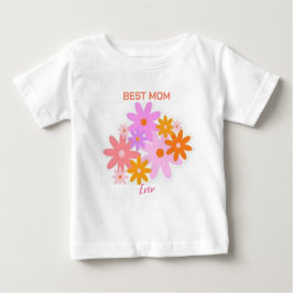 Beste Mama je Floral Baby T-Shirt