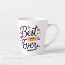 Beste Mama je Floral Latte Tasse - Elegant 12 oz