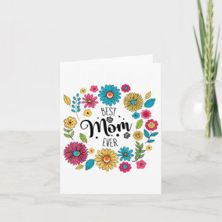 Beste Mama je Floral Mütter Tag Mama Oma Frauen Karte