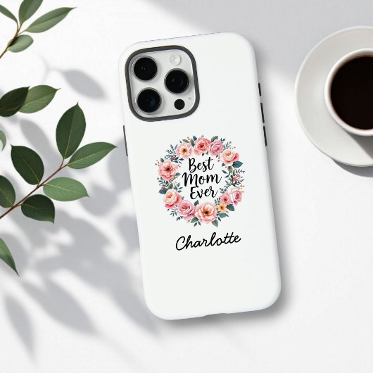 Beste Mama je | Floral Wreath | Niedlicher Muttert Case-Mate iPhone Hülle