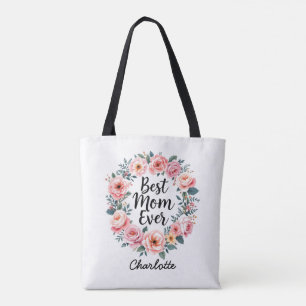 Beste Mama je Floral Wreath Niedlicher Muttert Tasche