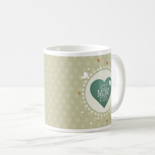 Beste Mama je florale Tasse (VorderseiteRechts)