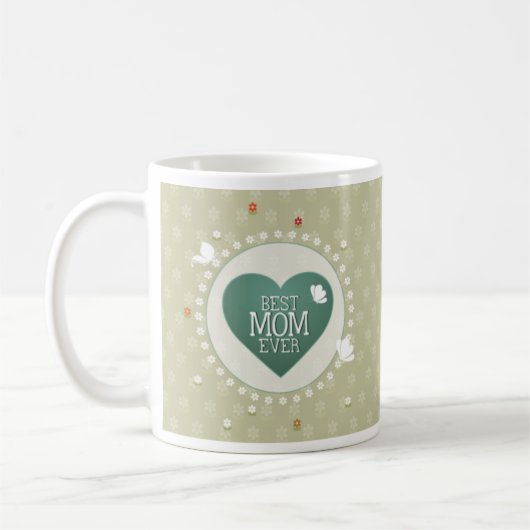 Beste Mama je florale Tasse (Links)