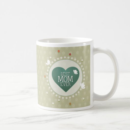 Beste Mama je florale Tasse (Rechts)