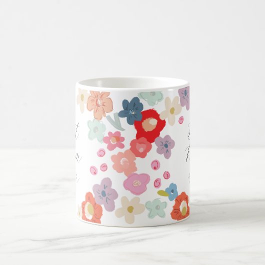 Beste Mama je florale Tasse (Mittel)