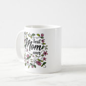 Beste Mama je florale Tasse (Vorderseite Links)
