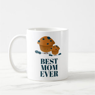 Beste Mama je Food Blueberry Muffin Cartoon Kaffeetasse