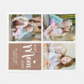 Beste Mama je Foto Collage Brown Fleecedecke (Vorderseite (Horizontal))