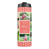 Beste Mama je Foto Collage Corund White Thermosbecher (Vorderseite)