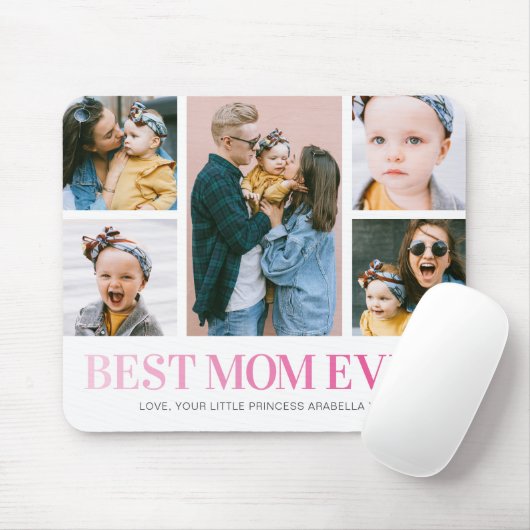 Beste Mama je Foto Collage Mouse Pad Mousepad (Mit Mouse)