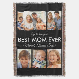 Beste Mama je Foto Collage Mütter Tag Decke