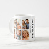 Beste Mama je Foto Collage Mütter Tag Kaffeetasse (Vorderseite Links)