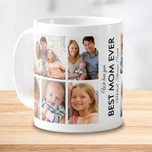 Beste Mama je Foto Collage Mütter Tag Kaffeetasse