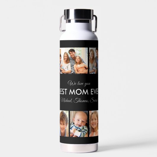 Beste Mama je Foto Collage Mütter Tag Trinkflasche (Vorne)