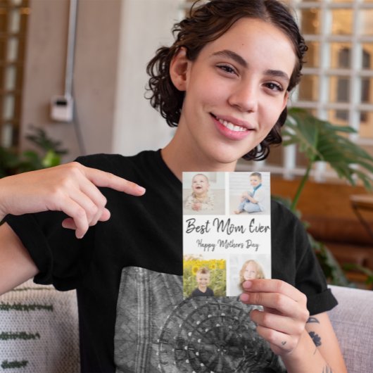 Beste Mama je Foto Collage Mutter Tageskarte Einladung
