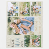 Beste Mama je Foto Collage Personalisiert Stone Fleecedecke (Vorderseite)
