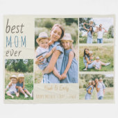 Beste Mama je Foto Collage Personalisiert Stone Fleecedecke (Vorderseite (Horizontal))
