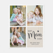 Beste Mama je Foto Collage Tan Fleecedecke (Vorderseite)