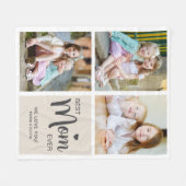 Beste Mama je Foto Collage Tan Fleecedecke (Vorderseite (Horizontal))