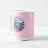 Beste Mama je Foto des Atlantischen Ozeans Rosa Kaffeetasse (Vorderseite Links)