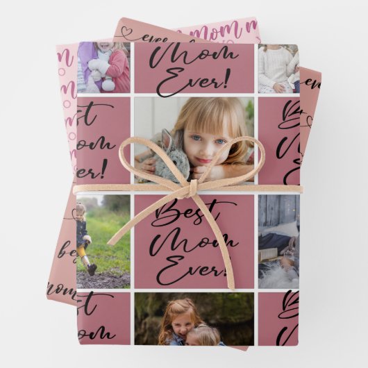 Beste Mama je Foto Geschenkpapier Set (Beispiel)