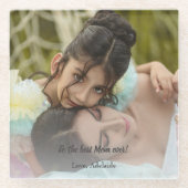 Beste Mama je Foto Glass Untersetzer (Vorderseite)