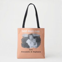 Beste Mama je Foto Keebake Namen Custom Peach Tasche