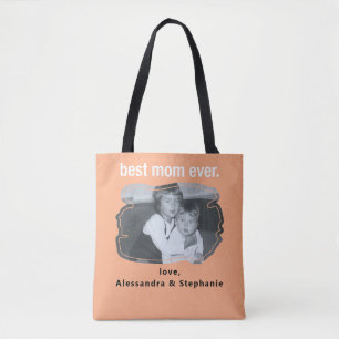 Beste Mama je Foto Keebake Namen Custom Peach Tasche