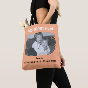 Beste Mama je Foto Keebake Namen Custom Peach Tasche