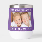 Beste Mama je Foto Lila (Rückseite)