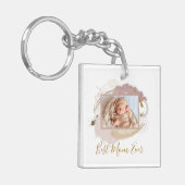 Beste Mama je Foto Moderne Schlüsselanhänger (Vorderseite links)