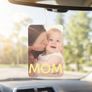 Beste Mama je Foto Mutter und Kind Modernes Skript Autolufterfrischer