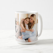 Beste Mama je Foto Muttertag Kaffeepause Tasse (VorderseiteRechts)