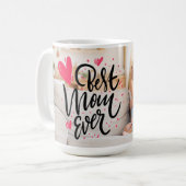 Beste Mama je Foto Muttertag Kaffeepause Tasse (Vorderseite Links)