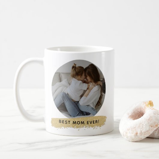 Beste Mama je - Foto Muttertagskaffee Tasse (Mit Donut)