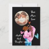 Beste Mama je Foto Muttertagskarte Feiertagskarte (Vorderseite)