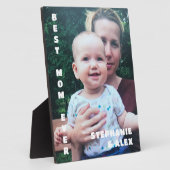 "Beste Mama je Foto Namen Keepake Typografie Fotoplatte (Seite)