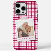 Beste Mama je Foto Niedlich Modernes rosa Muster Case-Mate iPhone Hülle (Rückseite)